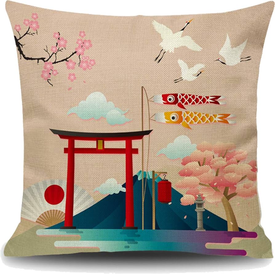 Amazon.co.jp: ジャパン スーベニア クッションカバー 45×45cm